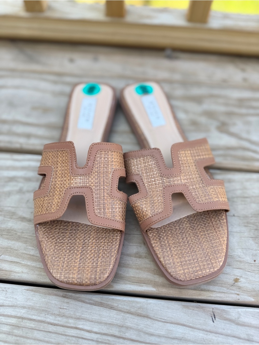 Steve Madden Woven Slide Mules in Brown Tan NWOT